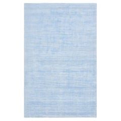 Solo Rugs Solid Modern Hand Loomed Blue Area Rugs (Tapis de sol moderne tissé à la main)