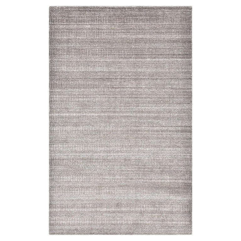 Solo Rugs Solid Modern Hand Loomed Brown Area Rug For Sale at 1stDibs