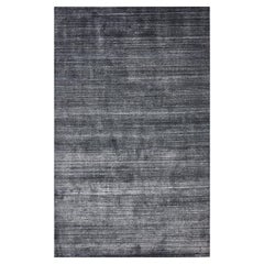 Solo Rugs Solid Modern Hand Loomed Dark Gray Area Rug