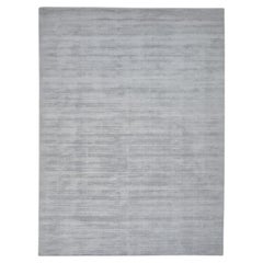 Solo Rugs Solid Modern Hand Loomed Gray 5 x 8 Area Rug