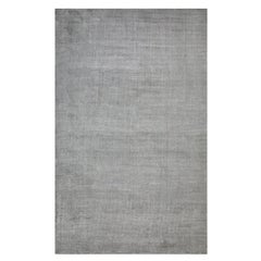 Solo Rugs Solid Modern Hand Loomed Gray Area Rug