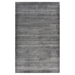 Solo Rugs Solid Modern Hand Loomed Gray 5 x 8 Area Rug