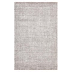 Solo Rugs Solid Modern Hand Loomed Gray Area Rug