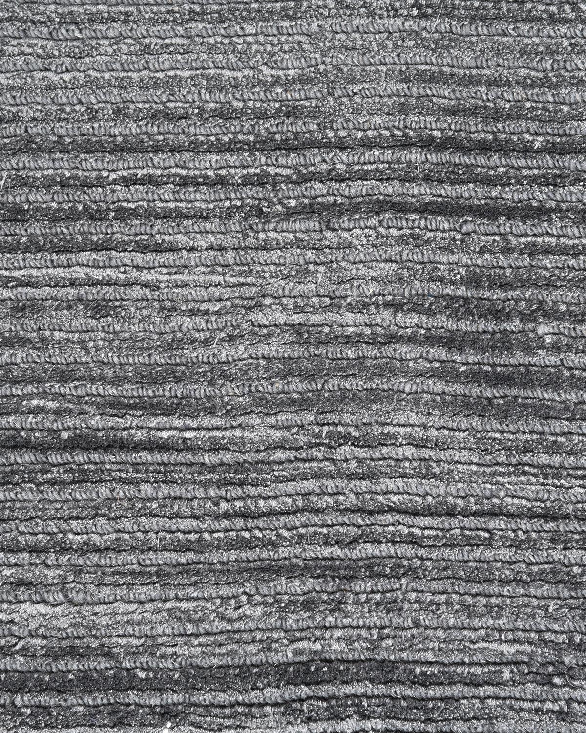 Massiv-moderner handgewebter grauer 9 x 12 Teppich (Indisch) im Angebot