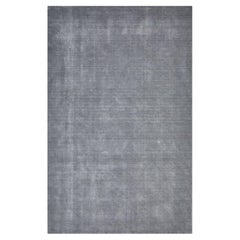 Solo Rugs Solid Modern Hand Loomed Gray Area Rug