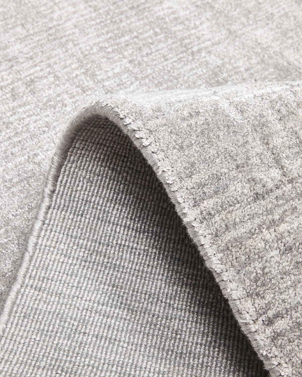 XXI secolo e contemporaneo Tappeto Solo Rugs Solid Modern Hand Loomed Gray Area Rugs in vendita