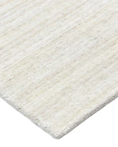Tappeto Solo Rugs Solid Modern Hand Loomed Ivory 5 x 8 Area Rugs