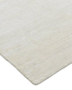 Tappeto Solo Rugs Solid Modern Hand Loomed Ivory 5 x 8 Area Rugs