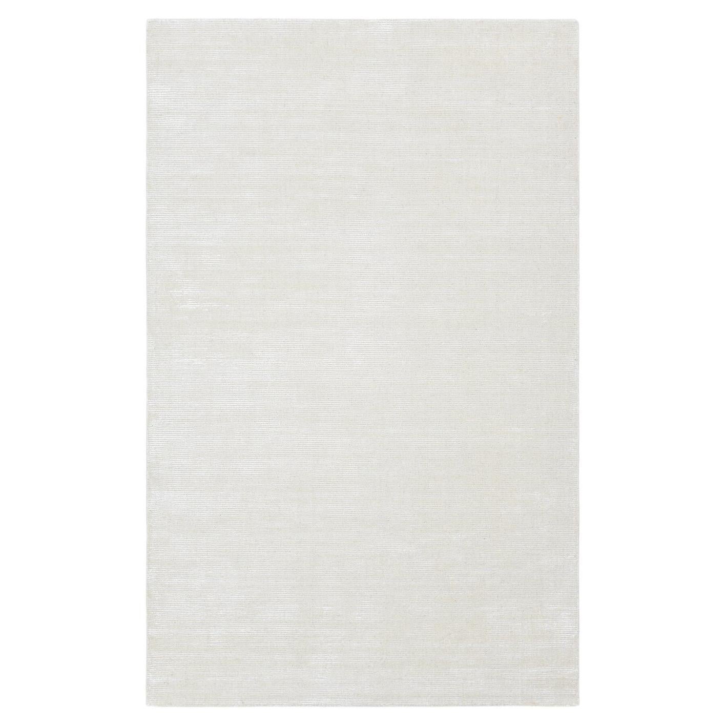 Solo Rugs Alfombra moderna tejida a mano marfil 5 x 8