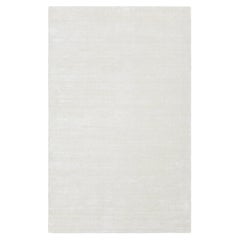 Solo Rugs Solid Modern Hand Loomed Ivory Area Rug