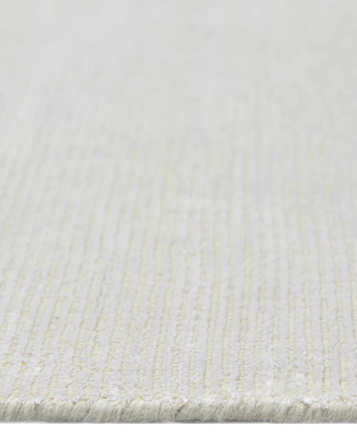 Solo Rugs Solid Modern Hand Loomed Elfenbein 9 x 12 Bereich Teppich (21. Jahrhundert und zeitgenössisch) im Angebot