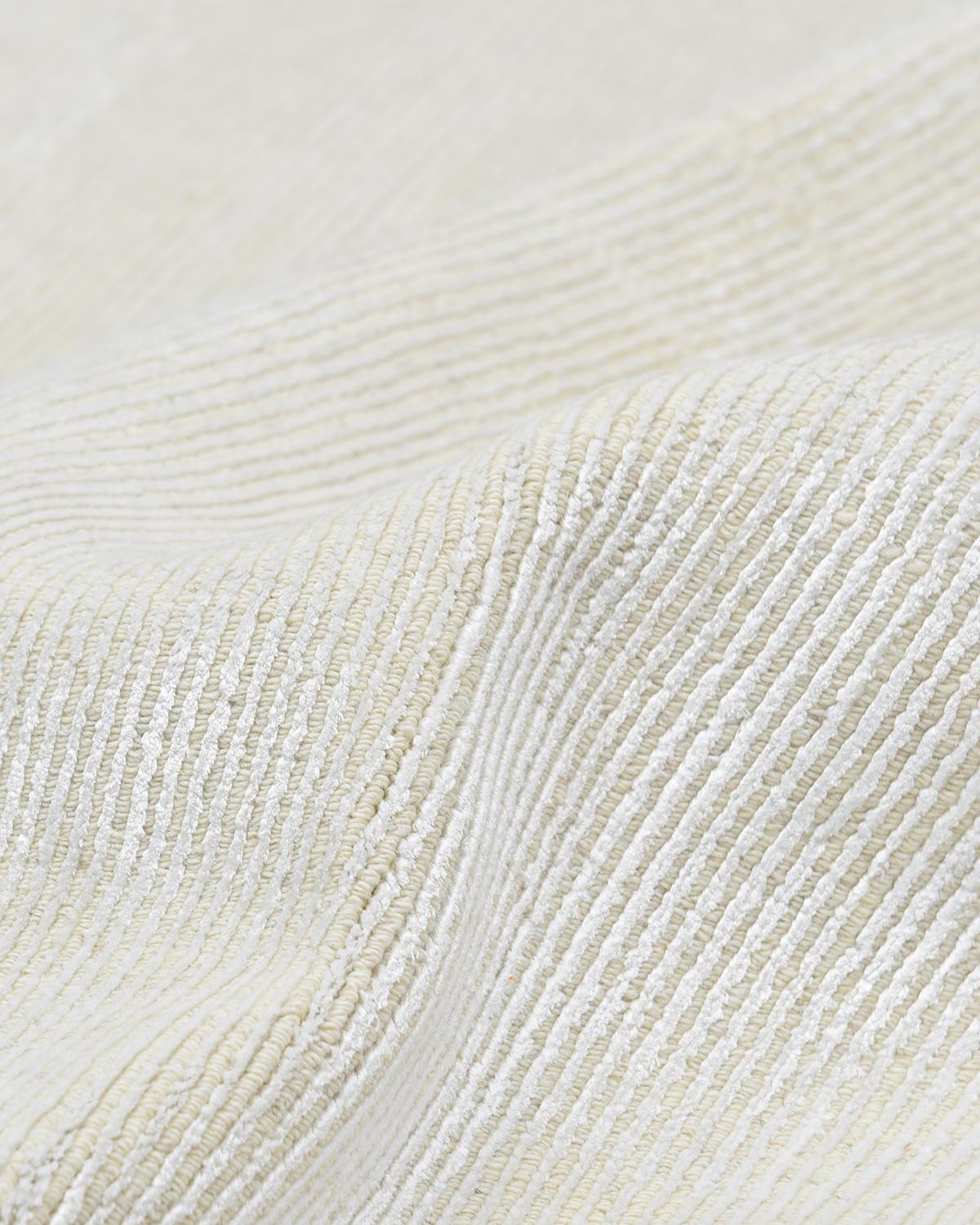 Solo Rugs Solid Modern Hand Loomed Elfenbein 9 x 12 Bereich Teppich (Baumwolle) im Angebot