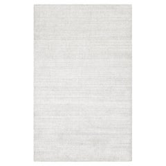 Solo Rugs Solid Modern Hand Loomed Ivory Area Rug