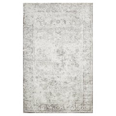 Solo Rugs Transitional Floral Hand Loomed Gray Area Rug