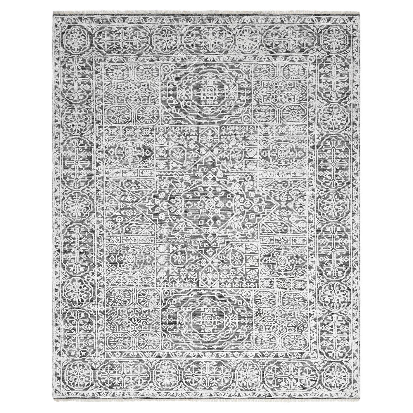 Solo Teppiche Transitional  Hand Loom Gray 5 x 8 Vorleger
