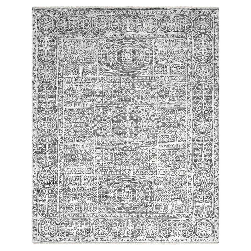 New Transitional Gray Area Rug with Swedish Gustavian Style, Texture ...