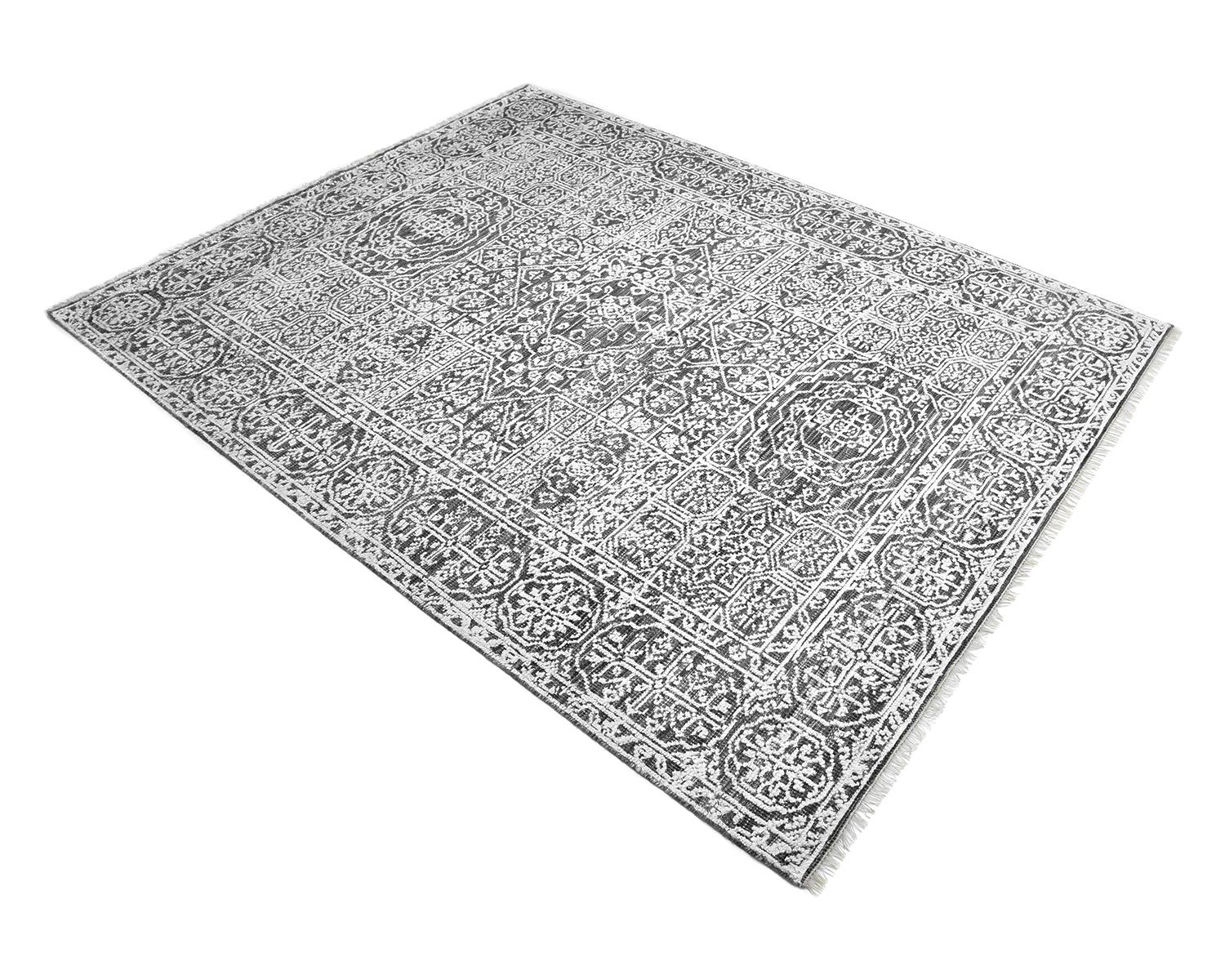 Solo Rugs Transitional  Hand Loom Gray Area Rug For Sale 1