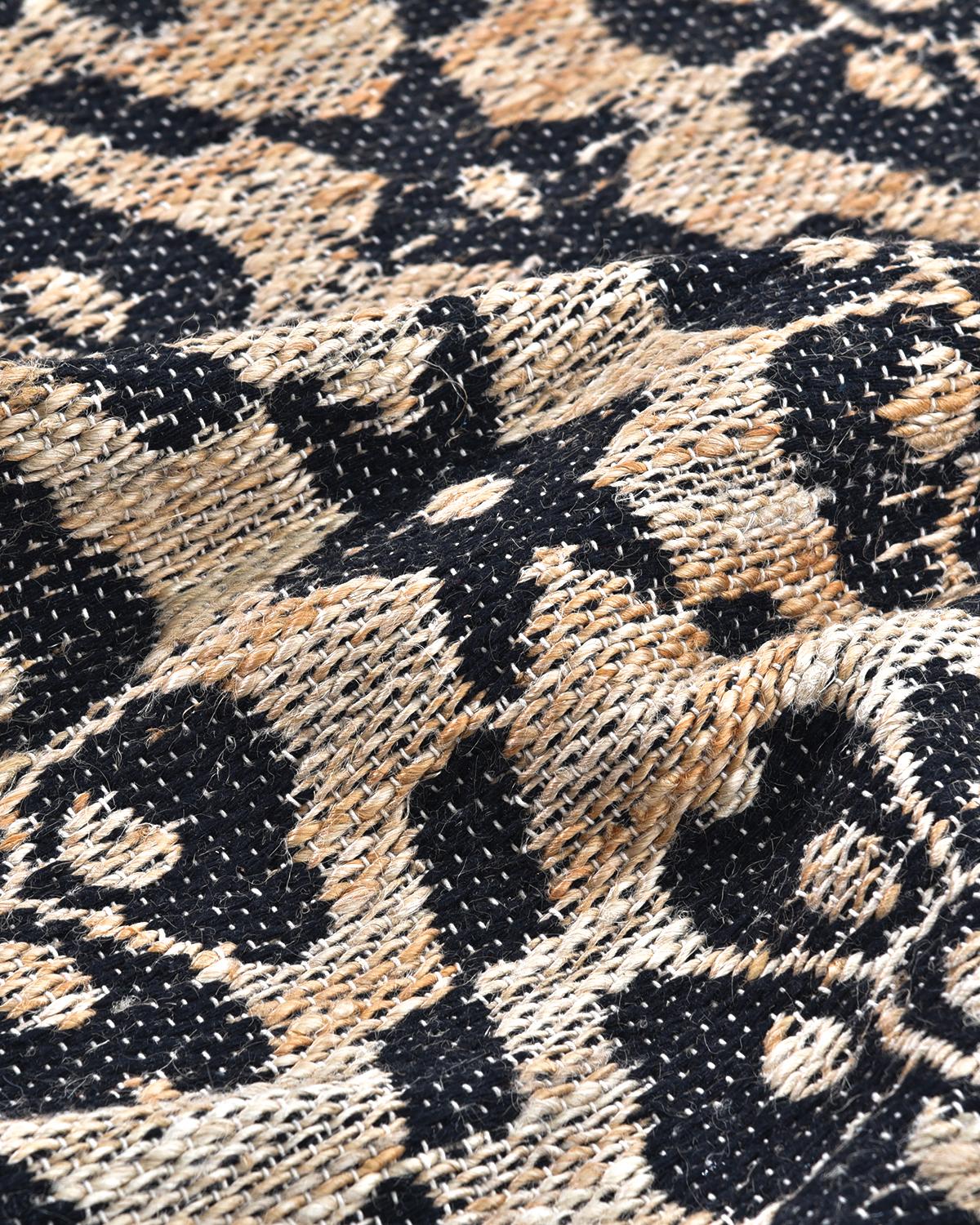 Transitional Jute-Teppich mit Blumenmuster, handgewebt, braun, 5 x 8 (Baumwolle) im Angebot