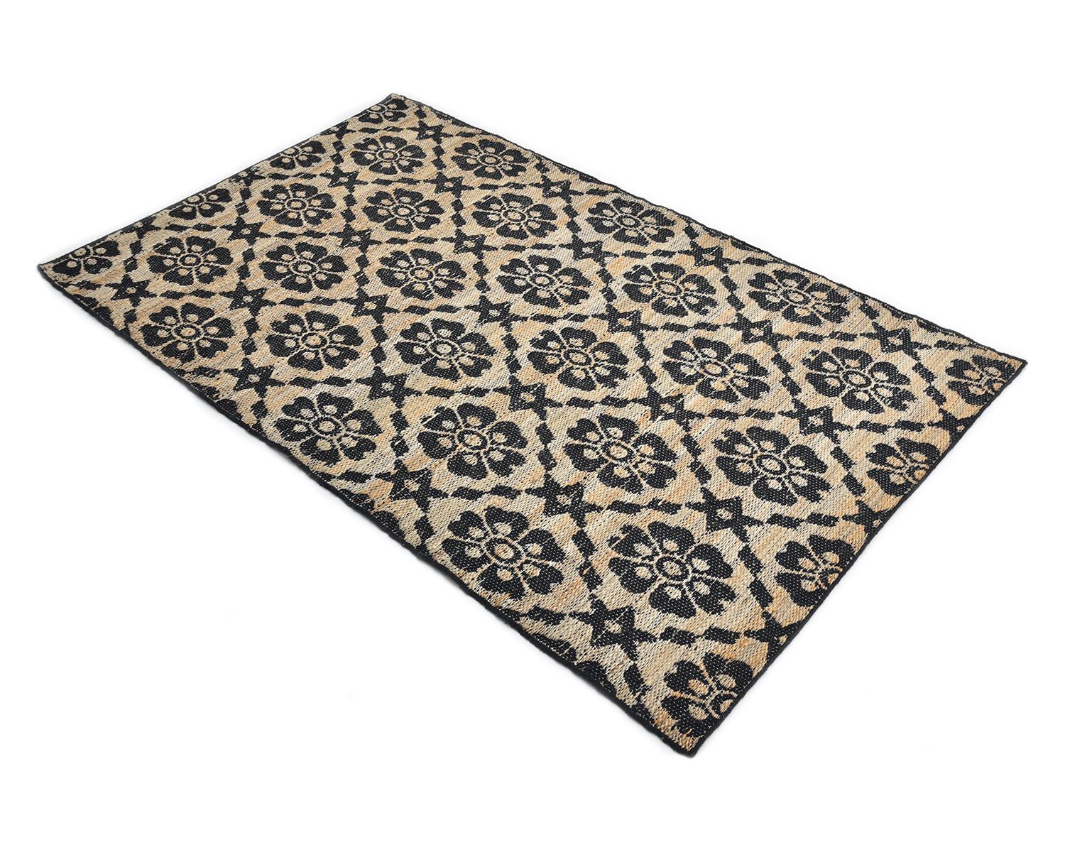 Solo Rugs Transitional Jute Floral Hand Woven Brown Area Rug For Sale 1