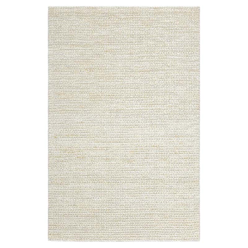Grey-Onyx Modern Natural Texture Hand Woven Jute and Cotton Area Rug ...