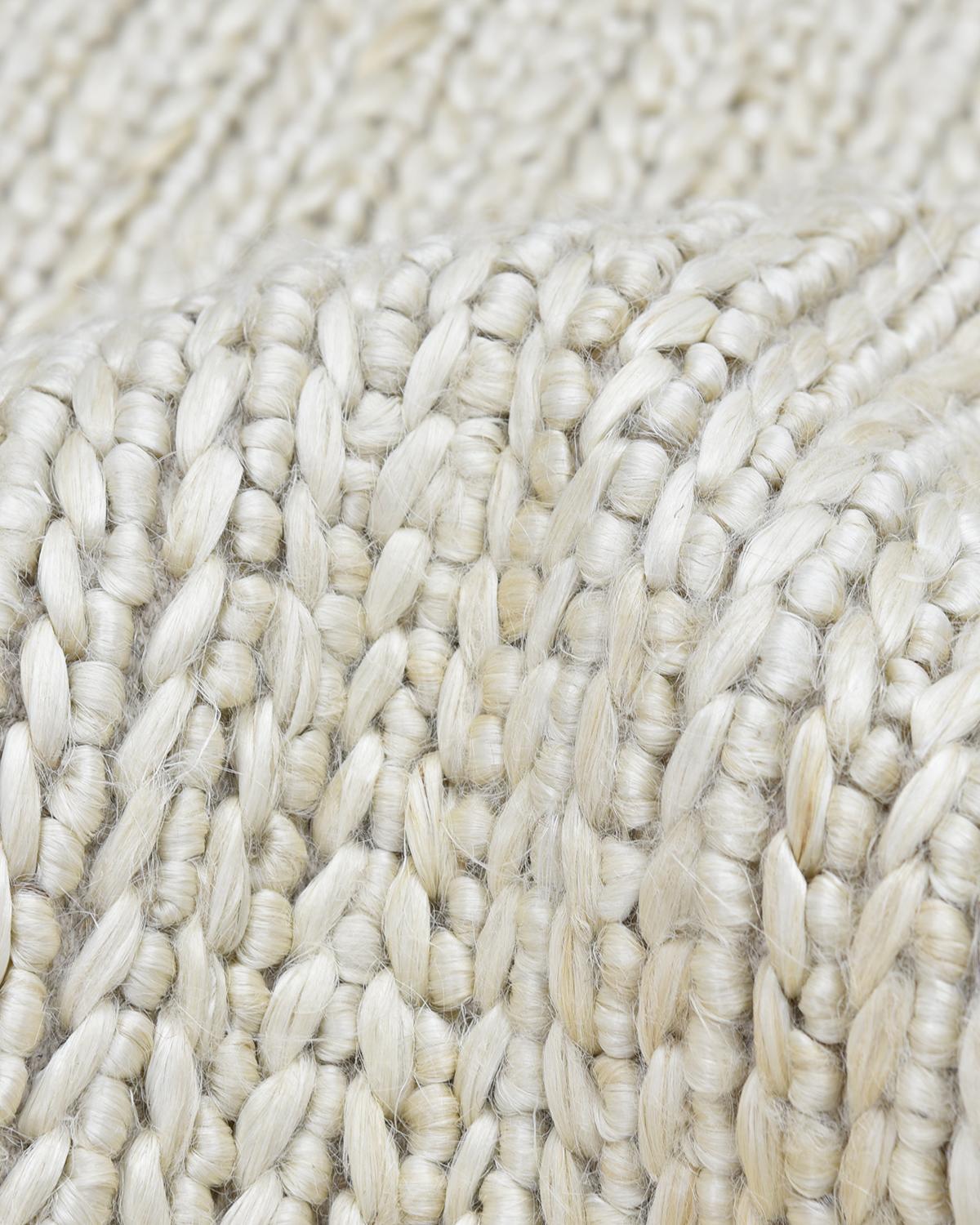 Transitional Jute-Teppich, massiver handgewebter Beige-Teppich, 9 x 12 (Baumwolle) im Angebot