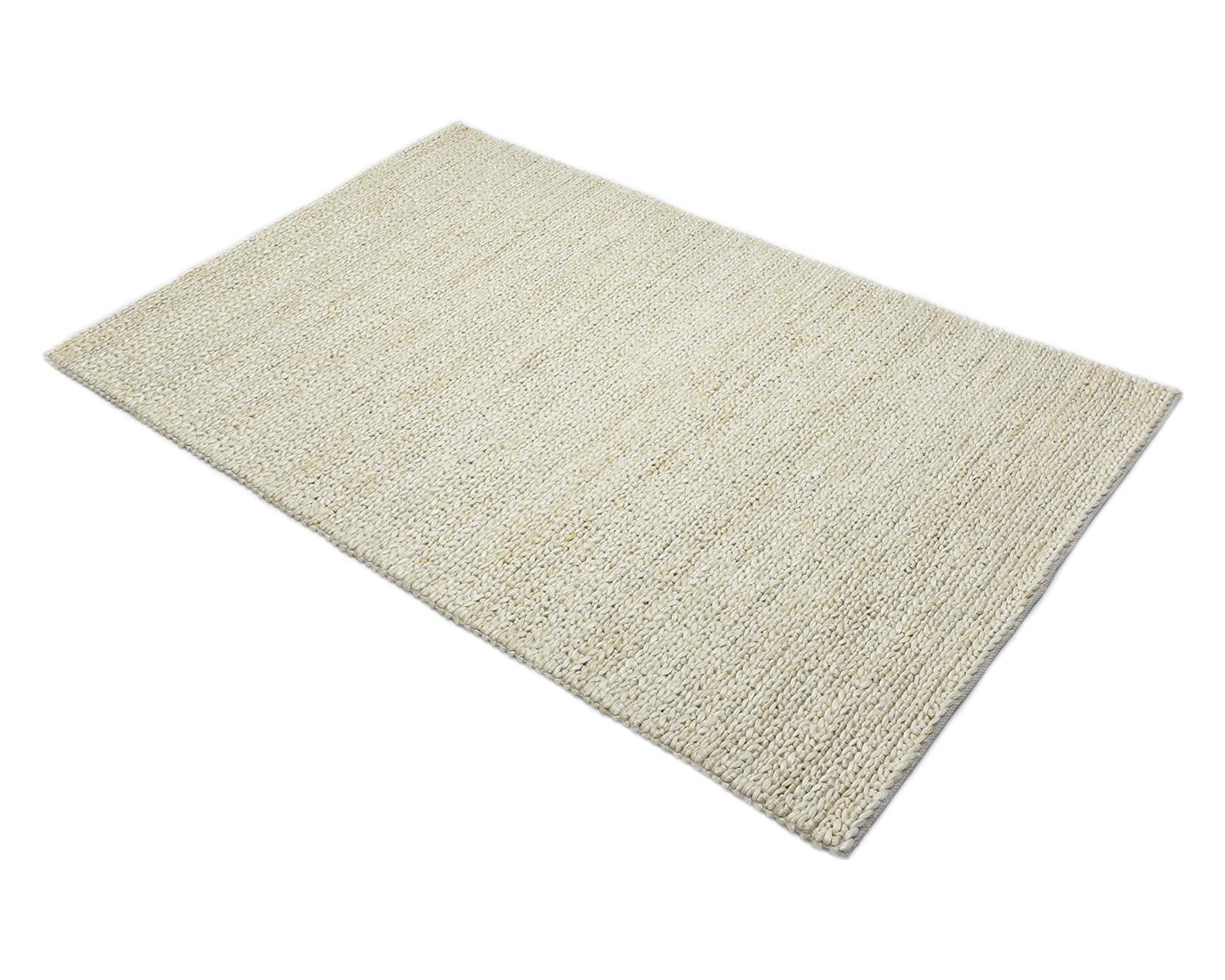 Solo Rugs Transitional Jute Solid Hand Woven Beige Area Rug For Sale 1