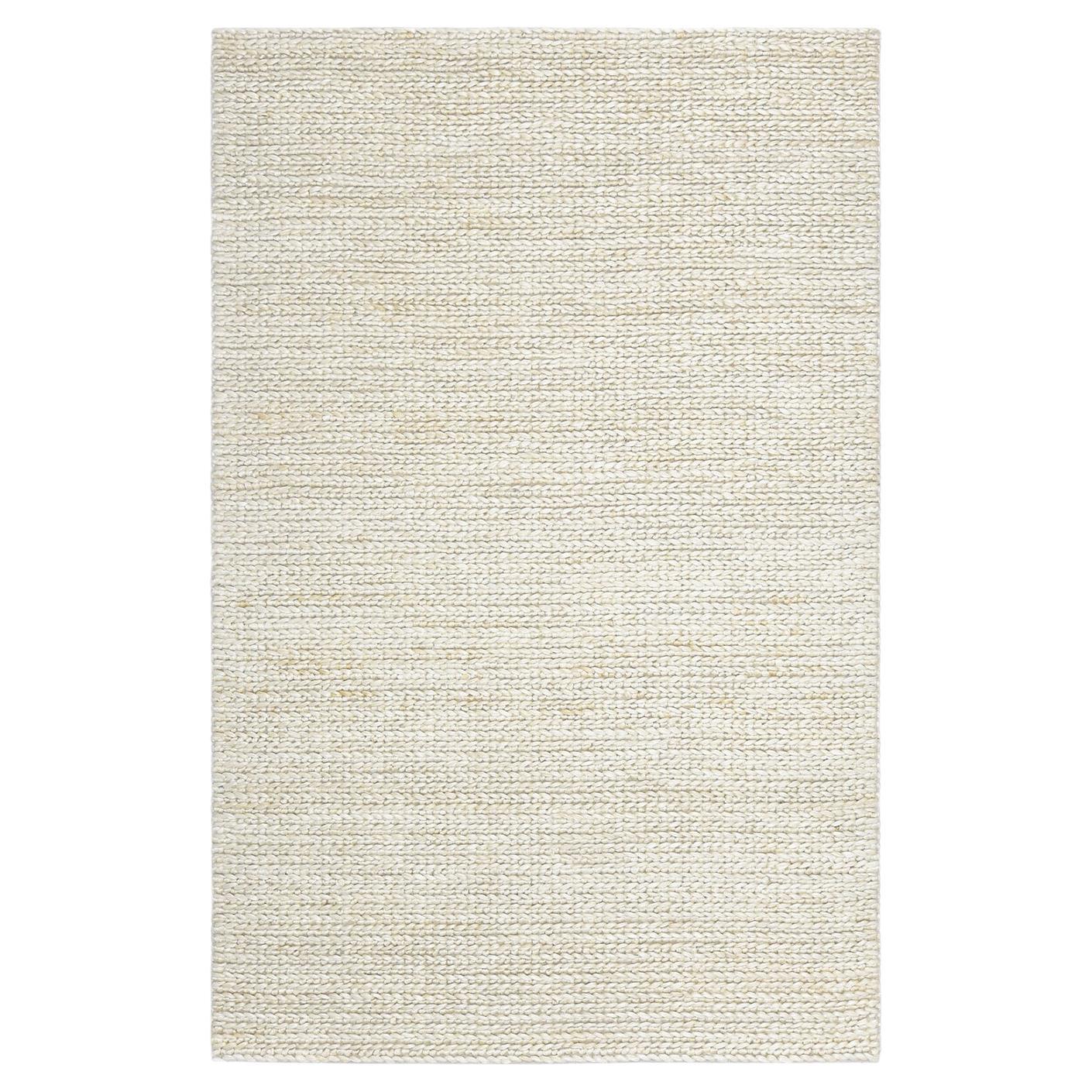 Solo Rugs Transitional Jute Solid Hand Woven Beige Area Rug For Sale