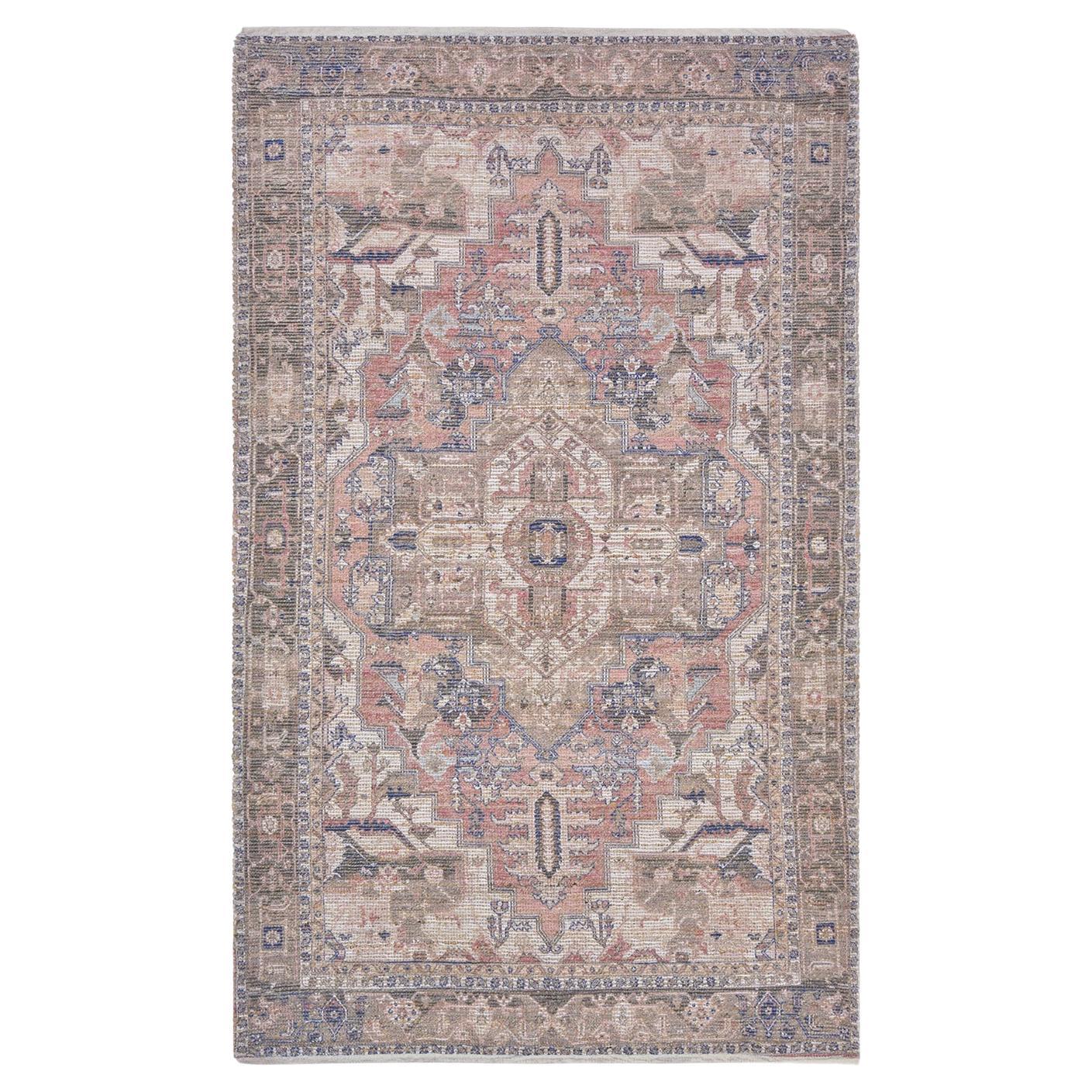 Solo Rugs Transitional Jute Southwestern Hand Woven Multi Area Rug For Sale  at 1stDibs