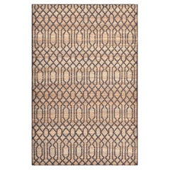 Solo Rugs Transitional Jute Trellis Hand Woven Brown Area Rug