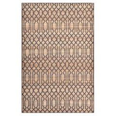 Solo Rugs Transitional Jute Trellis Hand Woven Brown Area Rug