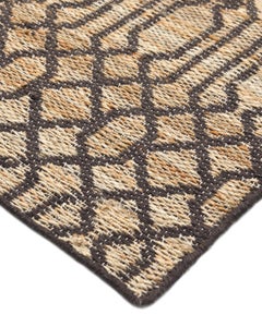 Solo Rugs Transitional Jute Trellis Hand Woven Brown Area Rug