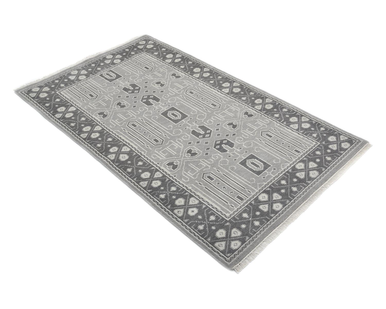 Solo Rugs Transitional Oriental Hand-Knotted Gray Area Rug For Sale 1
