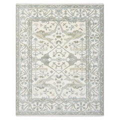 Solo Rugs Transitional Oriental Hand Knotted Ivory Area Rug