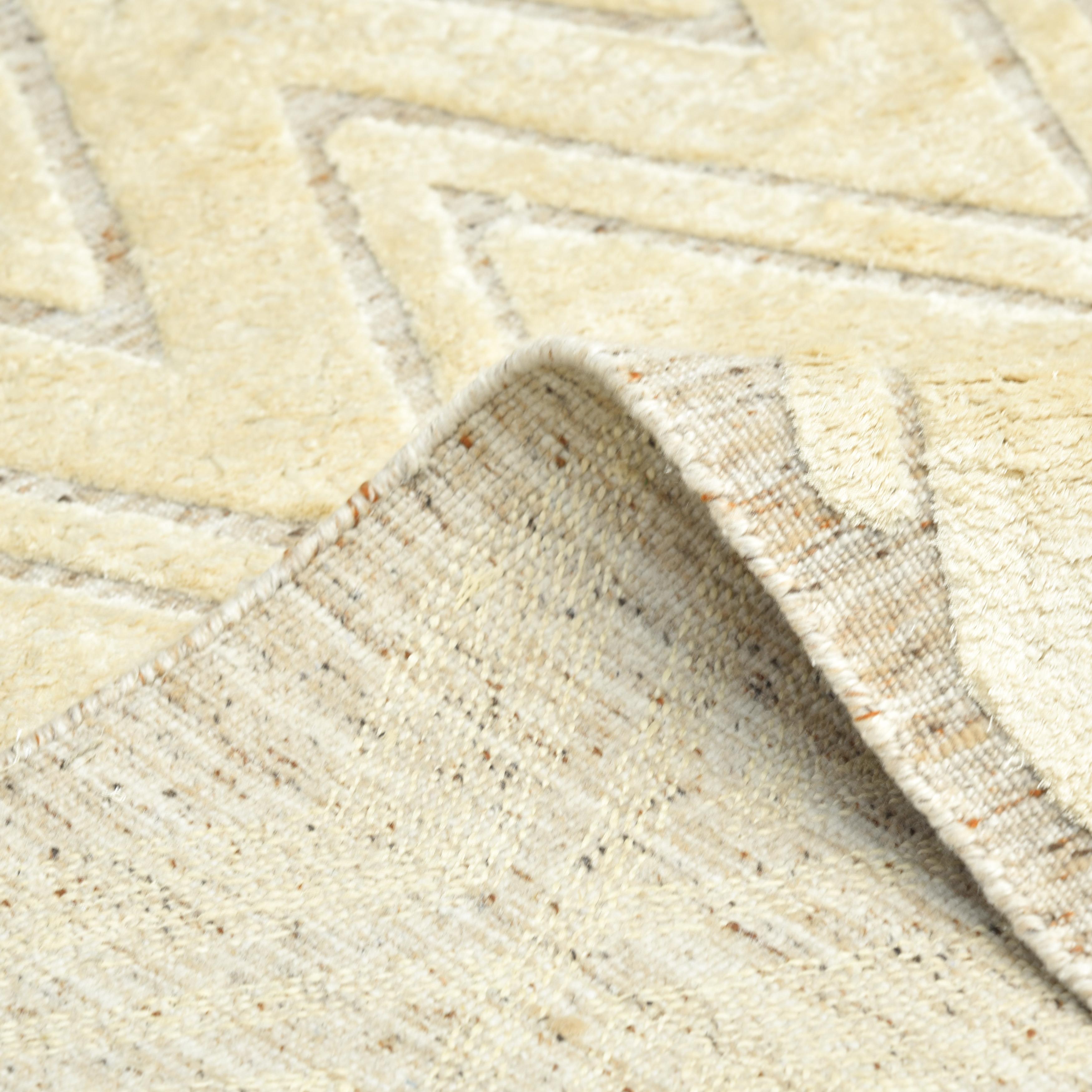 Tappeto Solo Rugs Tribal Hand Loom Beige In condizioni Nuovo in vendita a Norwalk, CT