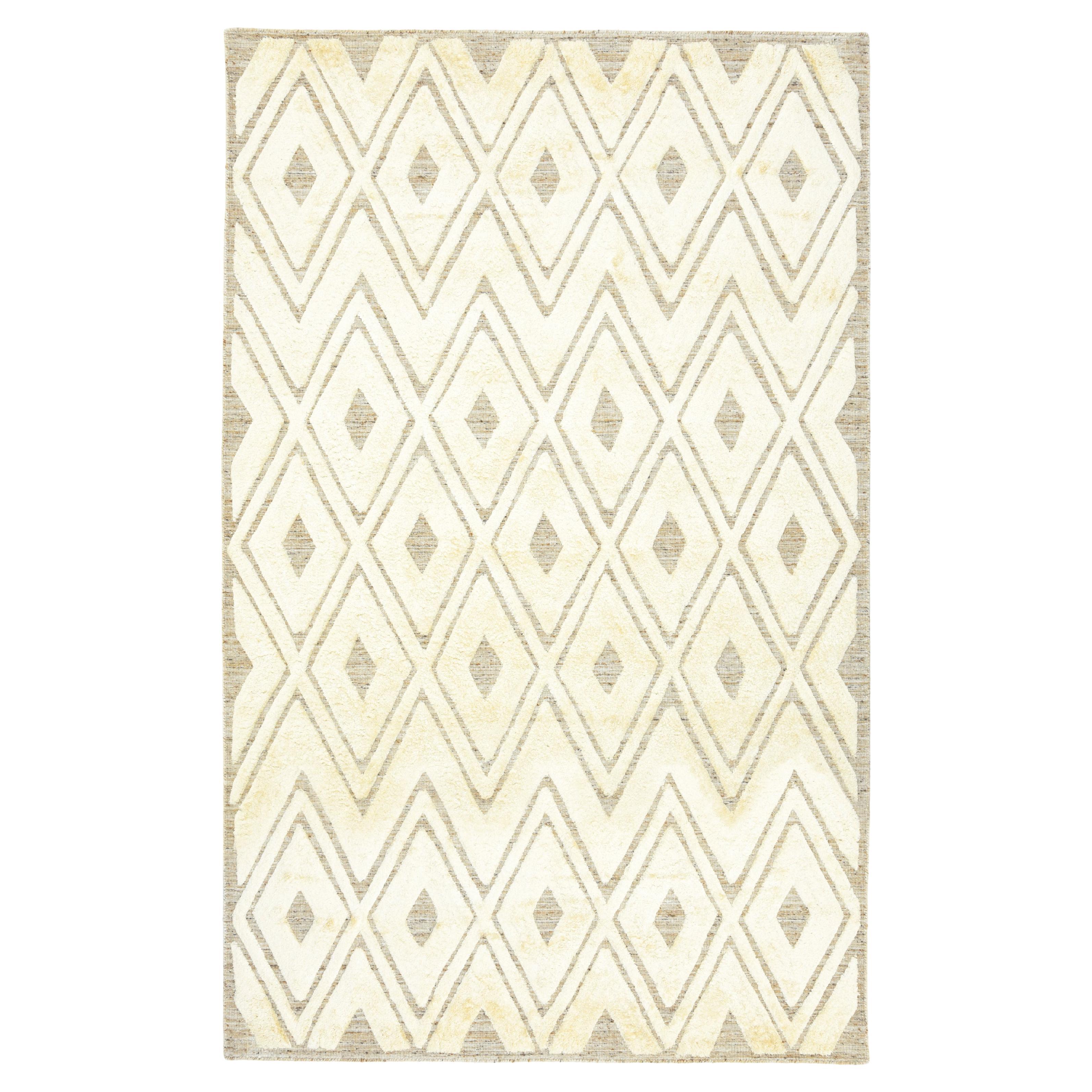 Tapis tribal tissé à la main beige Solo Rugs en vente
