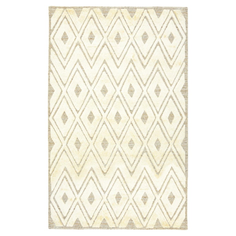 Solo Rugs Tribal Hand Loom Beige Area Rug For Sale at 1stDibs
