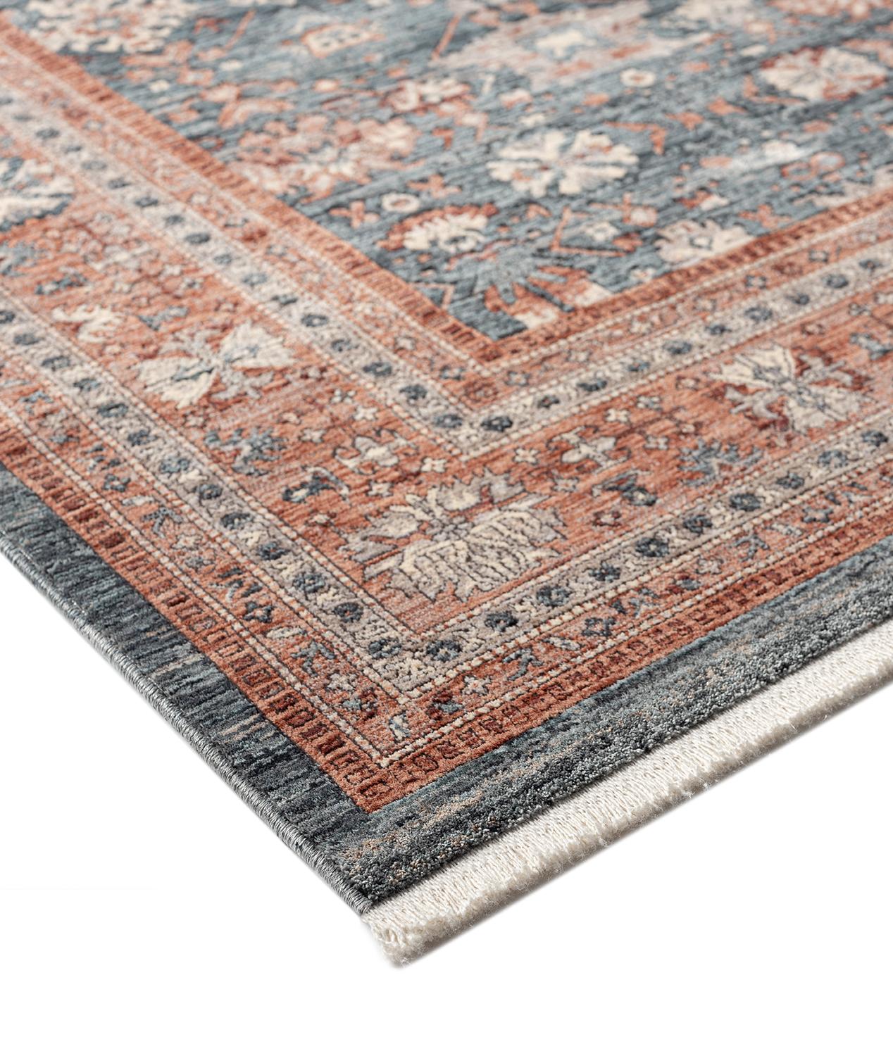 Bridging the gap between traditional and modern, the Transitional collection features rugs that exemplify versatility. The opulent pattern in this rug is derived from the rich tradition of Turkish embroidered textiles. Meticulously detailed and