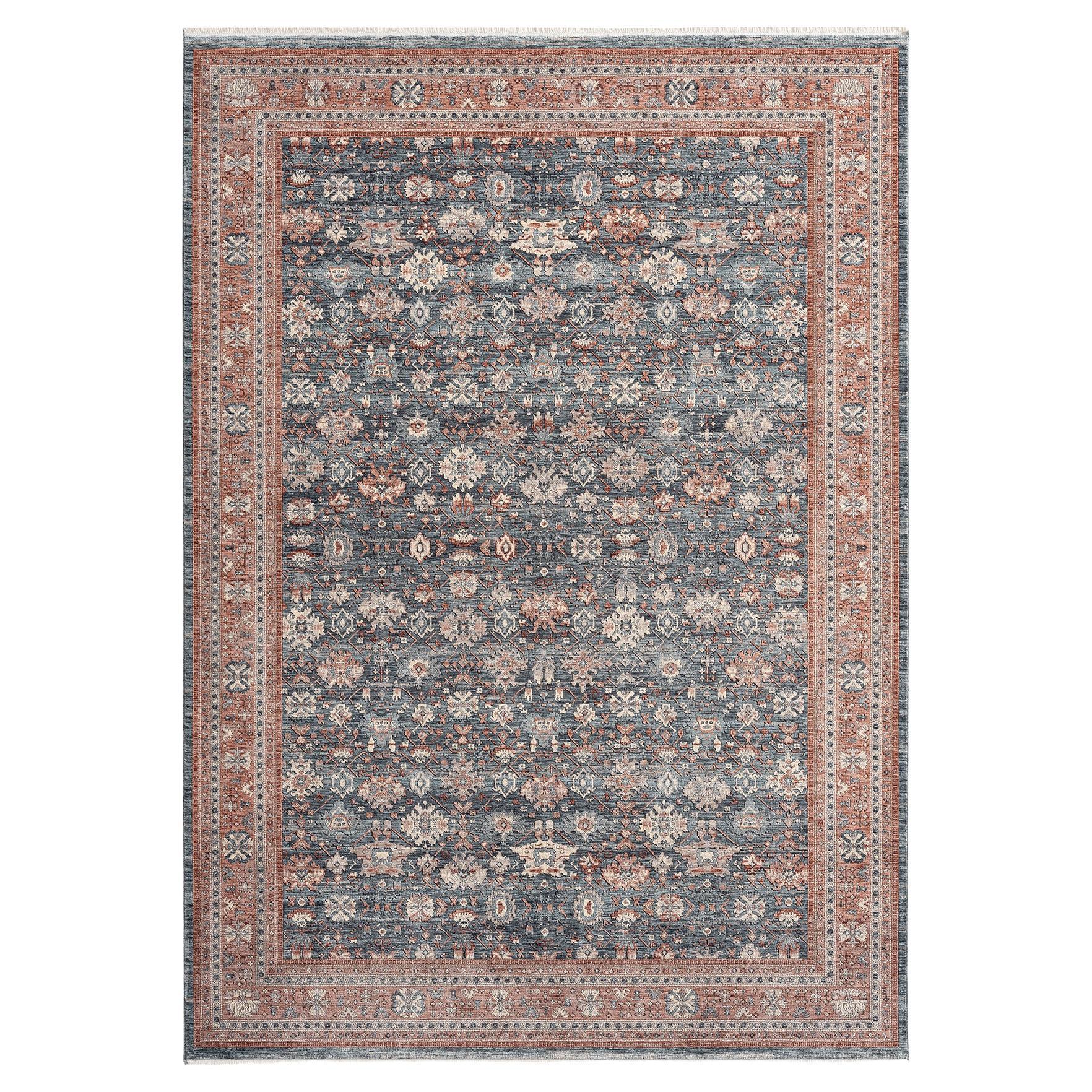 Solo Rugs Vedat Contemporary Oriental Area Rug Blue