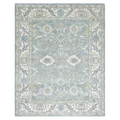 Solo Rugs Winston Traditional Floral Handmade Area Rug Blue