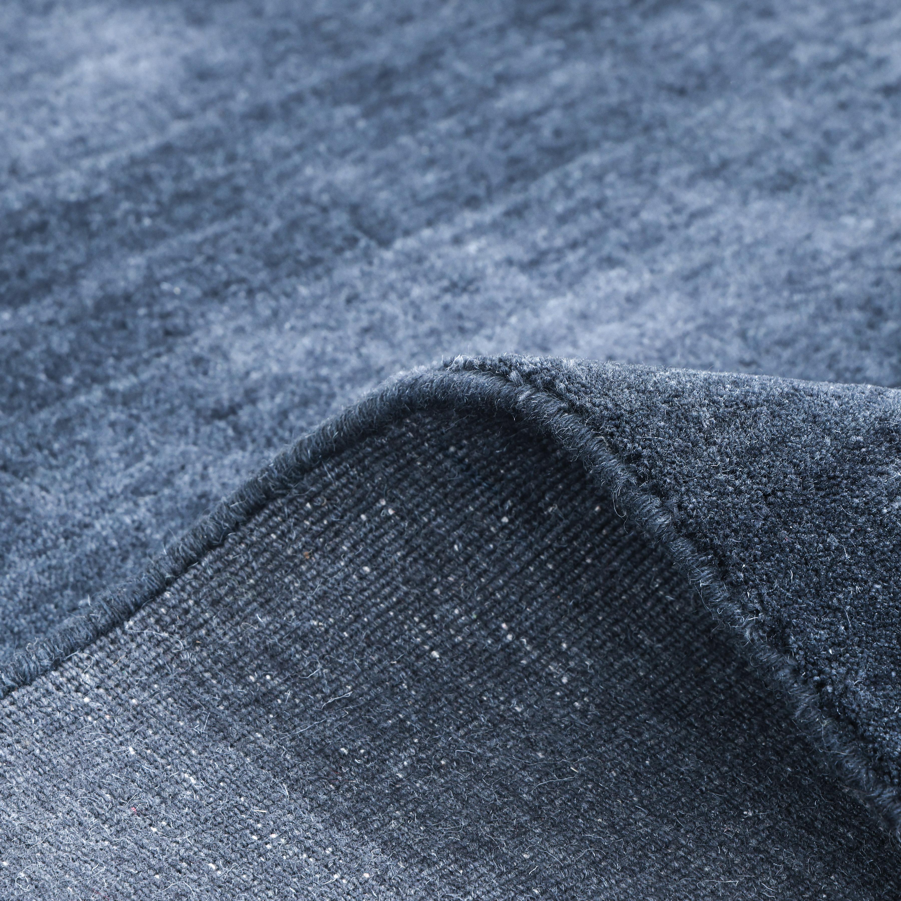 Tappeto d'area blu Made Solid Hand Made Contemporary 5' 0