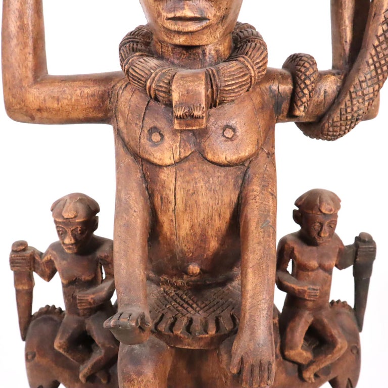 Wood Sculpture Of A Tribal West African Deity Mami Wata Derived From Hinduism For Sale At 1stdibs