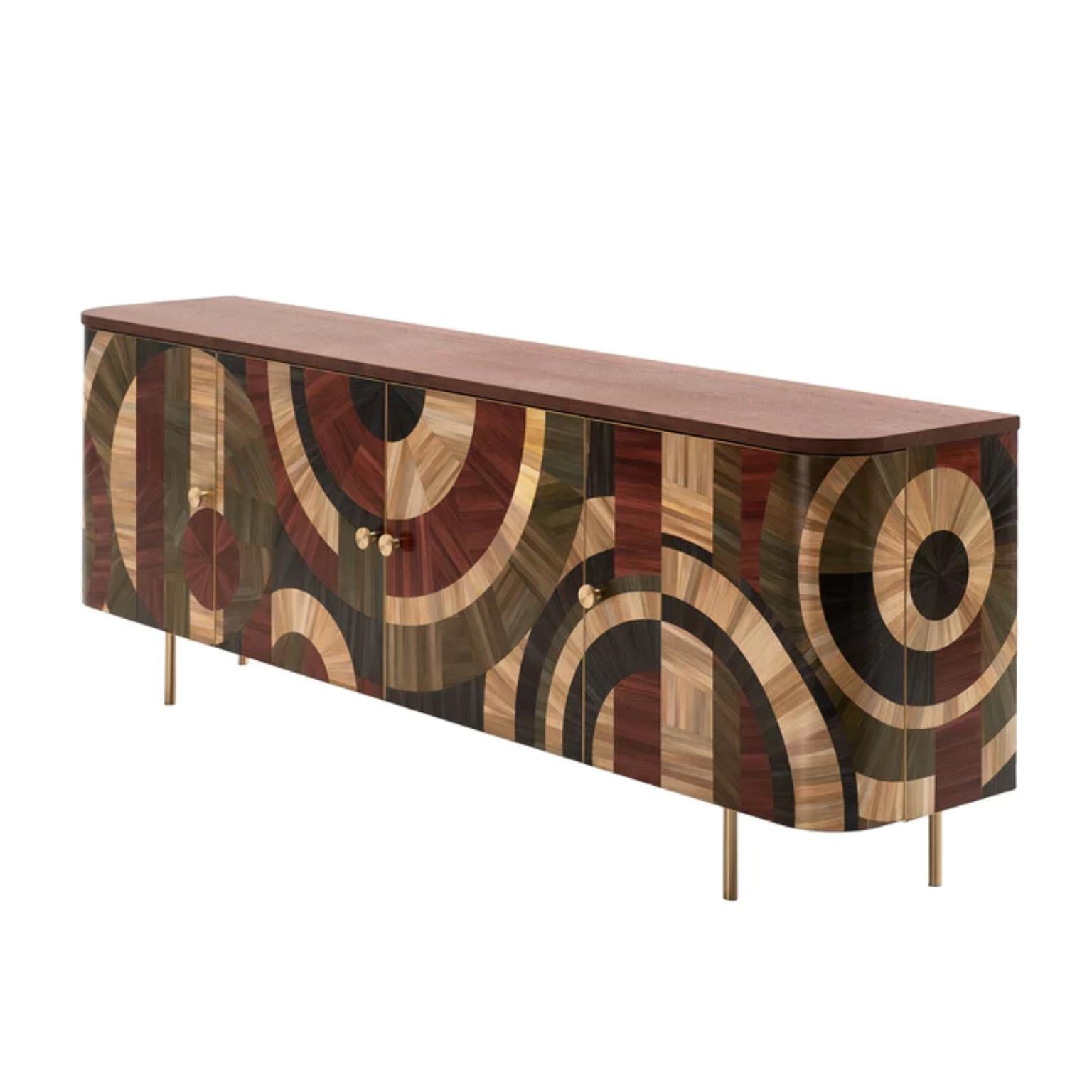 Solomia 1 Cabinet by Ruda Studio
Dimensions: D 45 x W 170 x H 75 cm.
Materials: Solid wood (ash), rye straw inlay, plywood and brass.
Weight: 70 kg.

Dimensions are customizable. Please contact us. 

Inspired by the wealth of Ukrainian land, RUDA