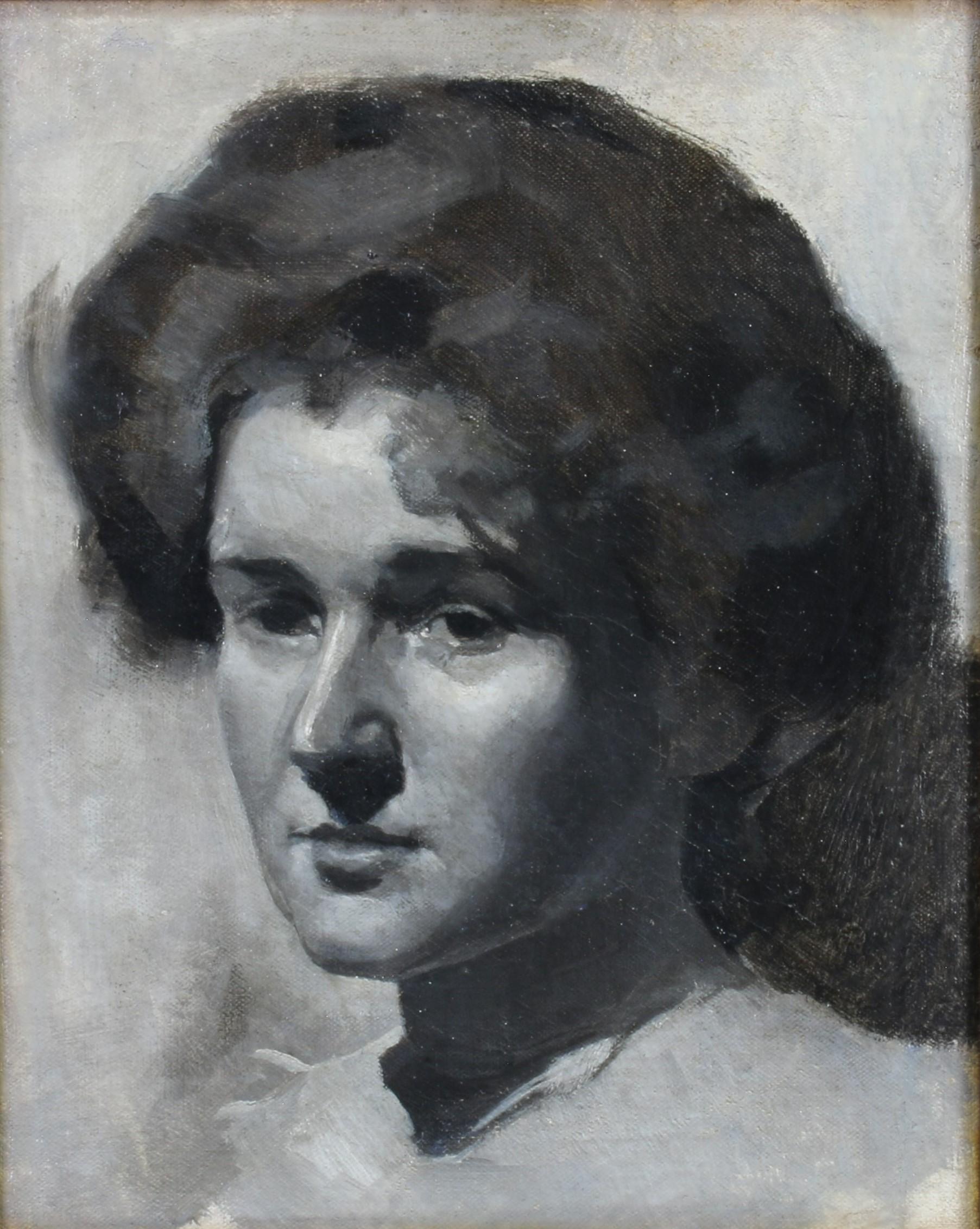 Portrait of Ethel Gabain artist - Painting by Solomon Joseph Solomon