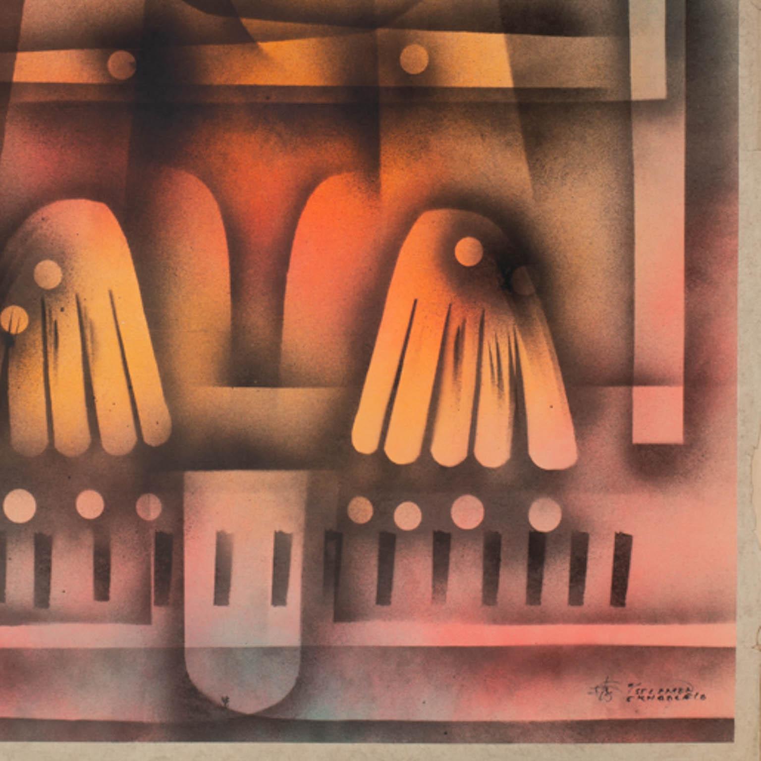 Solomon Sekhaolelo Abstract Pianist, Soweto, South Africa.  

Solomon Sekhaolelo, an Ndebele artist, was born in 1937 in Heidelberg, Gaauteng.

In 1947 his family moved to Soweto, where he went to school. He spent a very happy childhood with his