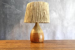 Solorzano Brutalist Ceramic Lamp, French Studio Pottery Wabi-Sabi Style c.1970