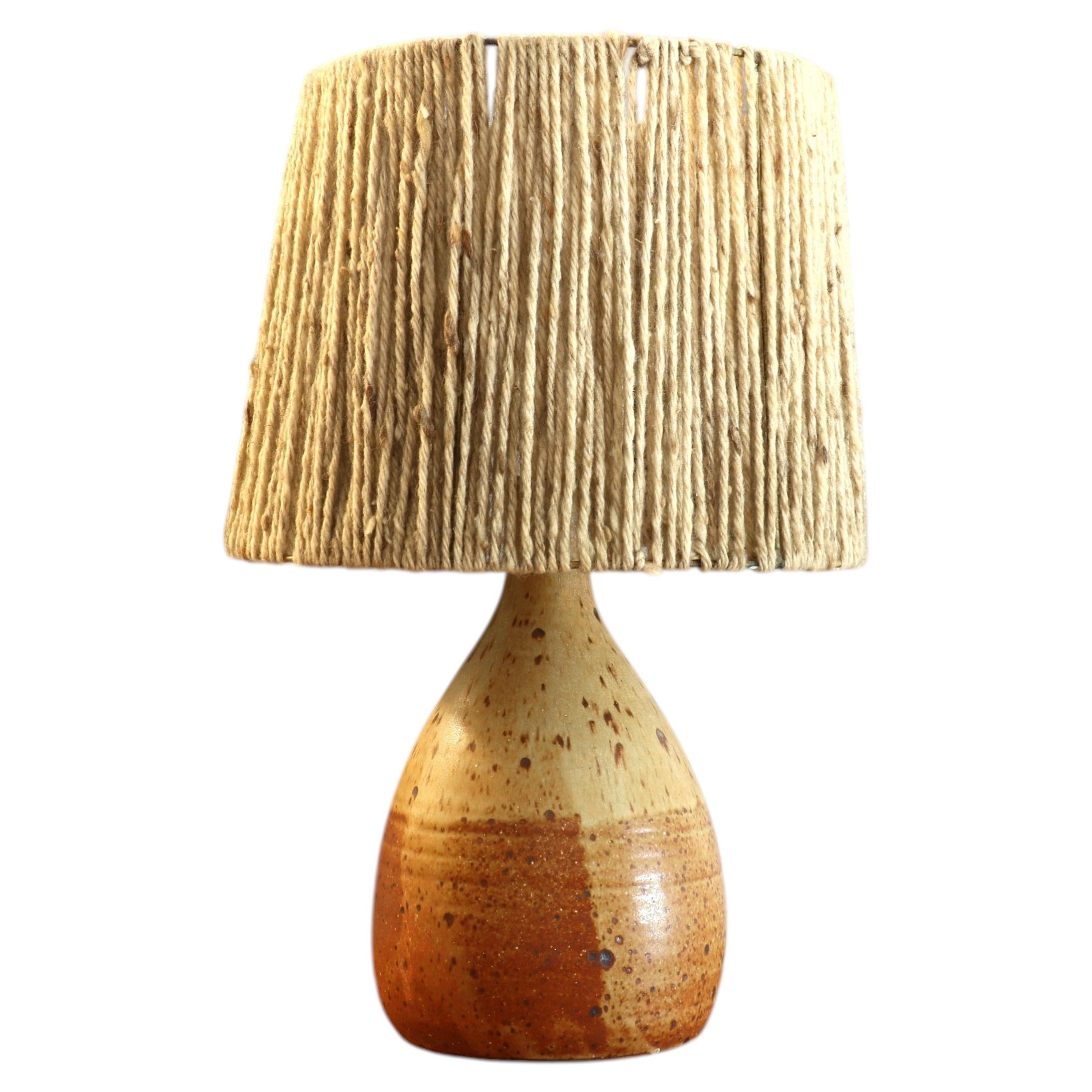 Solorzano Brutalist Ceramic Lamp, French Studio Pottery Wabi-Sabi Style c.1970 For Sale