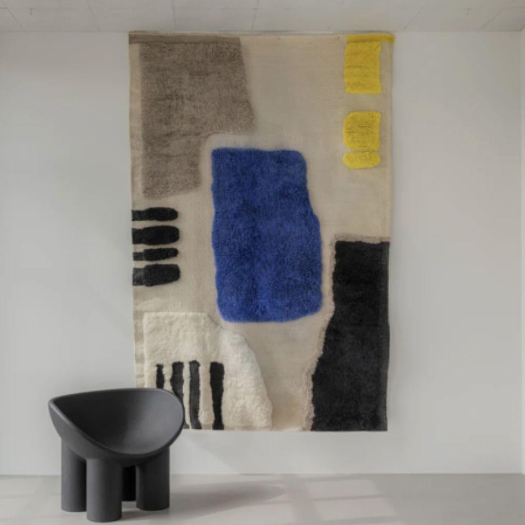 SOLSTICE Individueller Berberteppich aus Wolle Modern Handgewebt Groß Minimalistisch Zeitgenössisch (Moderne) im Angebot