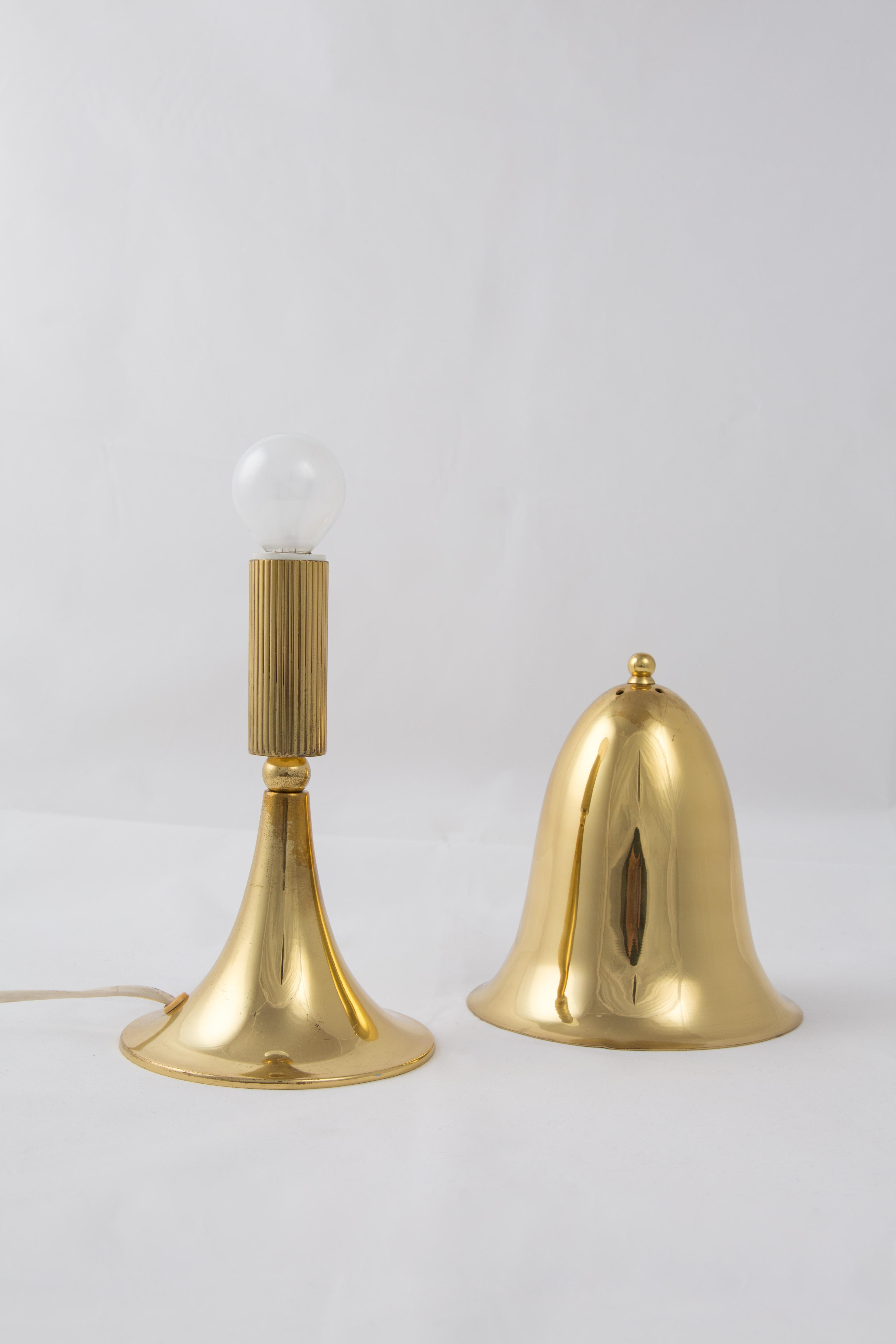 Solve Carlsson Helsingborg Brass Mushroom Lamp 1