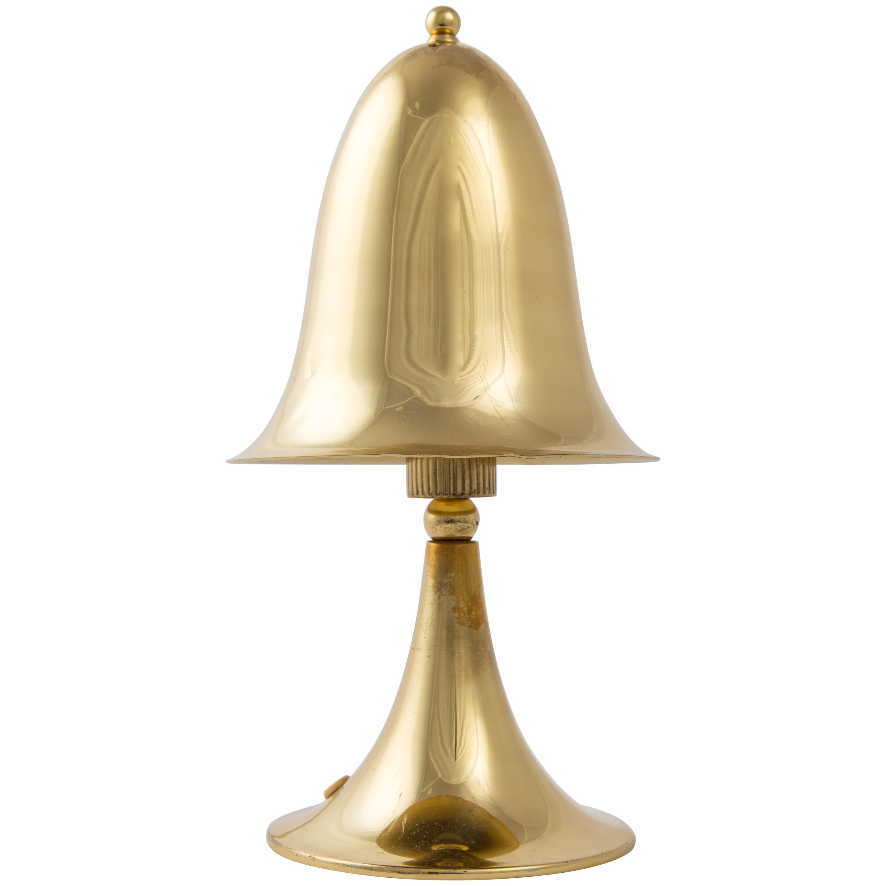 Solve Carlsson Helsingborg Brass Mushroom Lamp