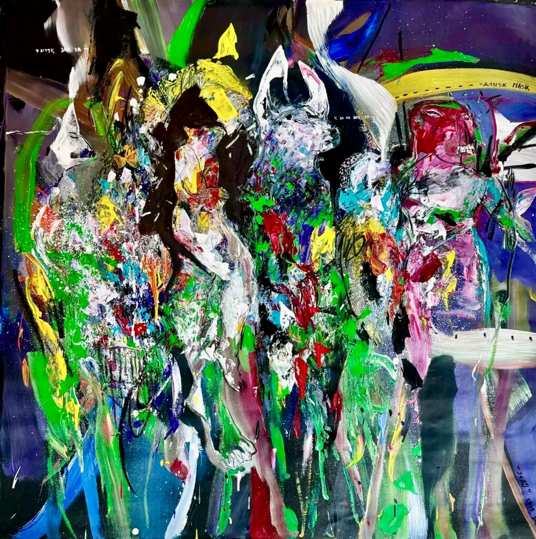 Abstract Painting di Soly Cissé - The dark Secret Garden